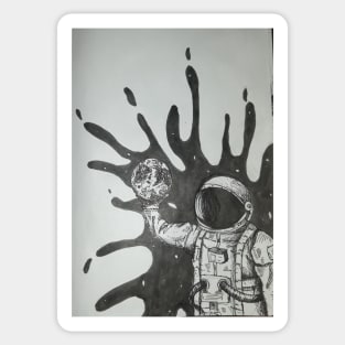 Astronaut splatter Sticker
